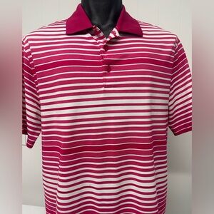 NIKE dri-fit striped men’s size large golf polo